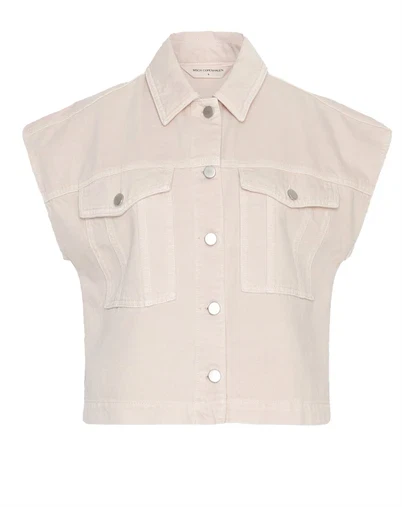 MSCH Copenhagen - MSCHAspen Ida Denim Vest - Light Pink Wash 